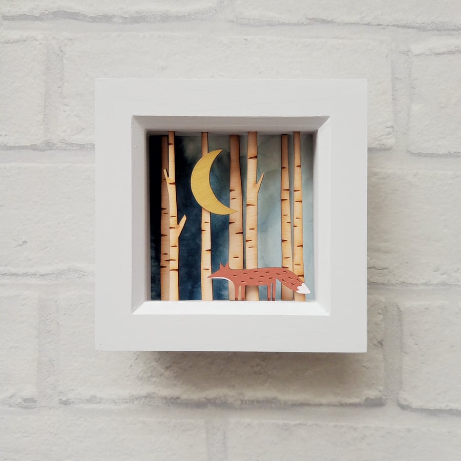 Fox in the Forest Diorama, Enchanted Forest Shadow Box