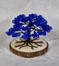 Small Wire Tree with Blue Foliage on a Wooden Base - Image 7