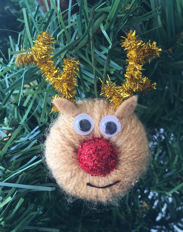 Tiny Reindeer Hanging Christmas Tree Decorations 