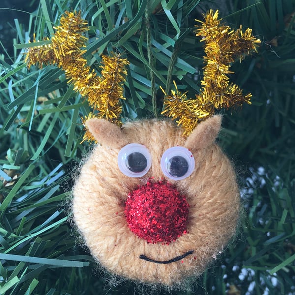 Tiny Reindeer Hanging Christmas Tree Decorations 