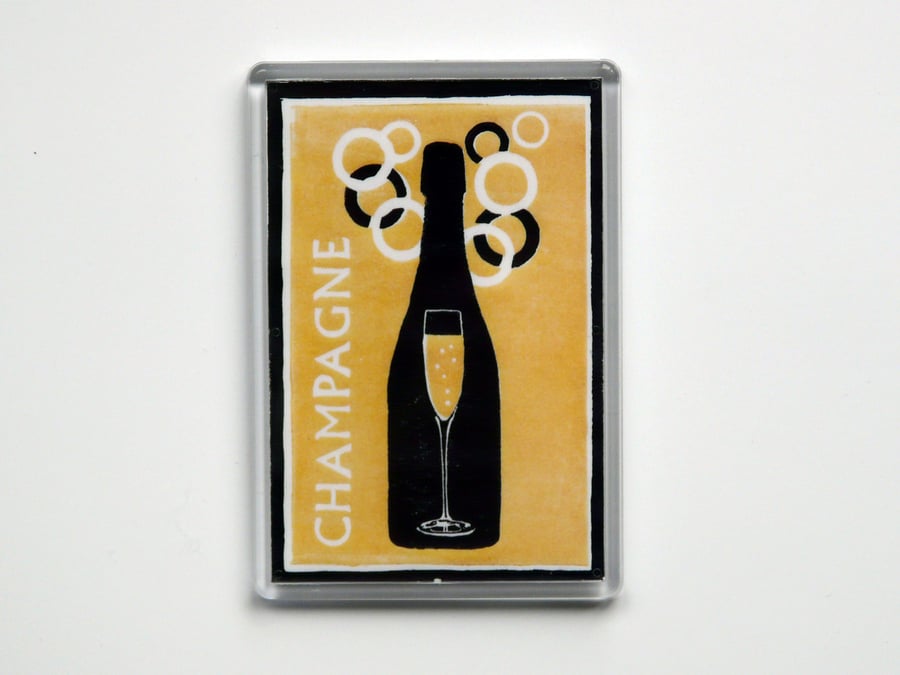 Champagne Fridge Magnet