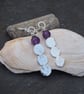 Earrings, Three silver disc and amethyst earrings, handmade jewellery - Image 7