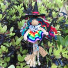 Rainbow Witch Doll Decoration, Pride Month, LGBTQ Gifts, Rainbow Gifts