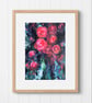 Tutti Frutti Art Print, Abstract Floral, A4  - Image 2