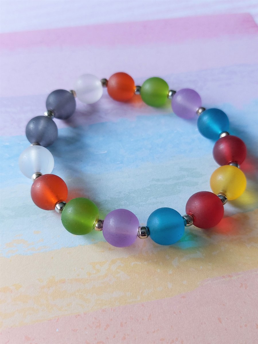 Frosted Bead Multicolour Bracelet 