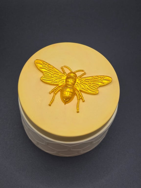 Honey bee trinket jar made from Eco-Resin