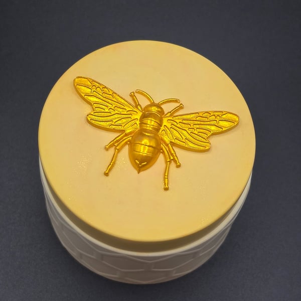 Honey bee trinket jar made from Eco-Resin