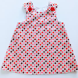 Dress, 18-24 months, flowers, spots, Dots, A Line dress, summer dress