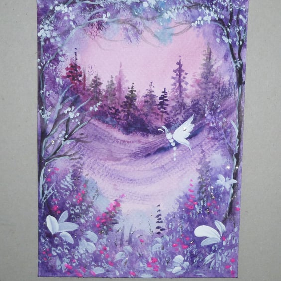 original fantasy art landscape painting ( ref FA 27 C1 )