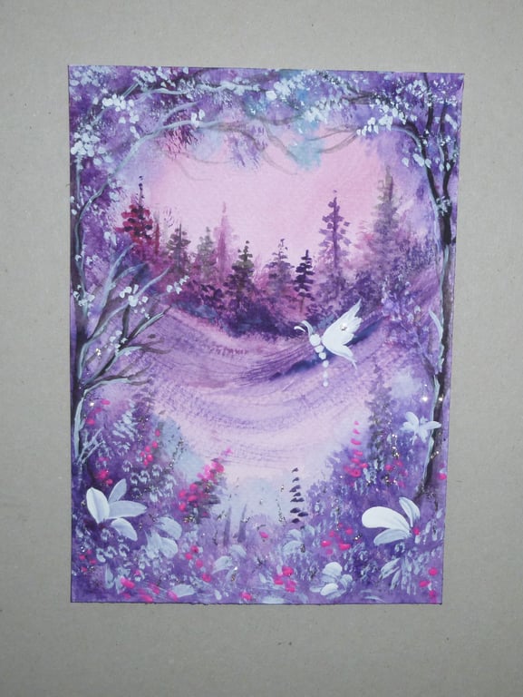 original fantasy art landscape painting ( ref FA 27 C1 )