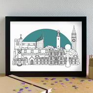 Gillingham Kent Skyline Art Print