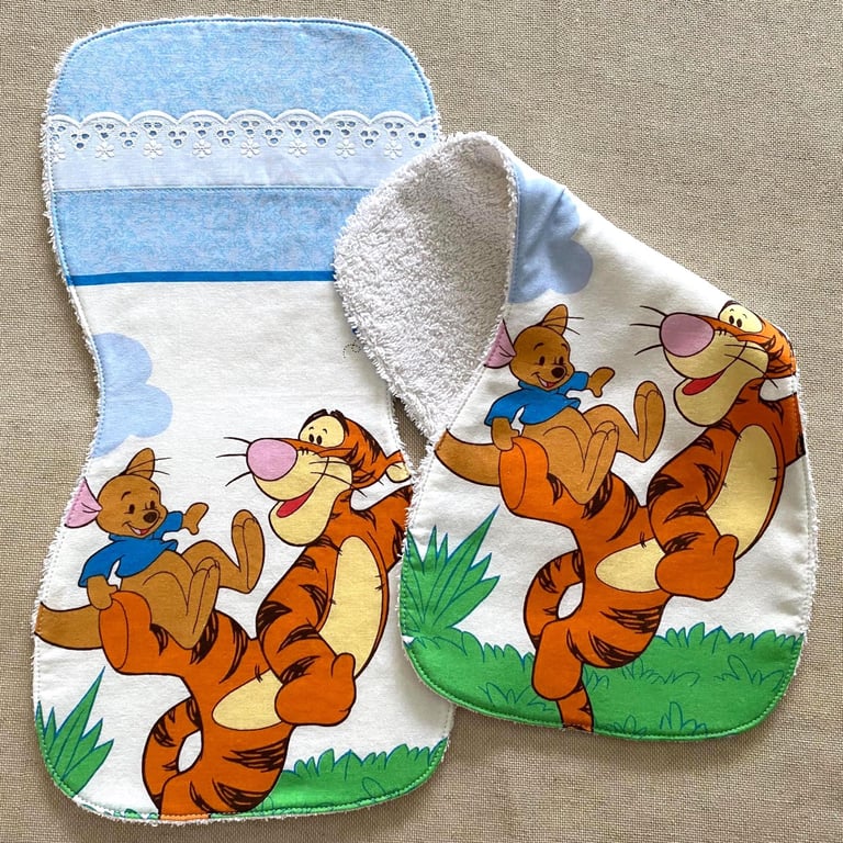 Handmade Baby Burp Cloth Cotton Terry Disney Tigger Pooh