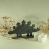 Ceramic Dinosaur: Stegosaurus, Green