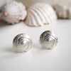 SECONDS SUNDAY SALE Shell stud earrings handmade in sterling silver