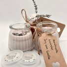 Three Glass Candle Jars - Essential Oil - Therapeutic Grade - Vegan Soy Wax