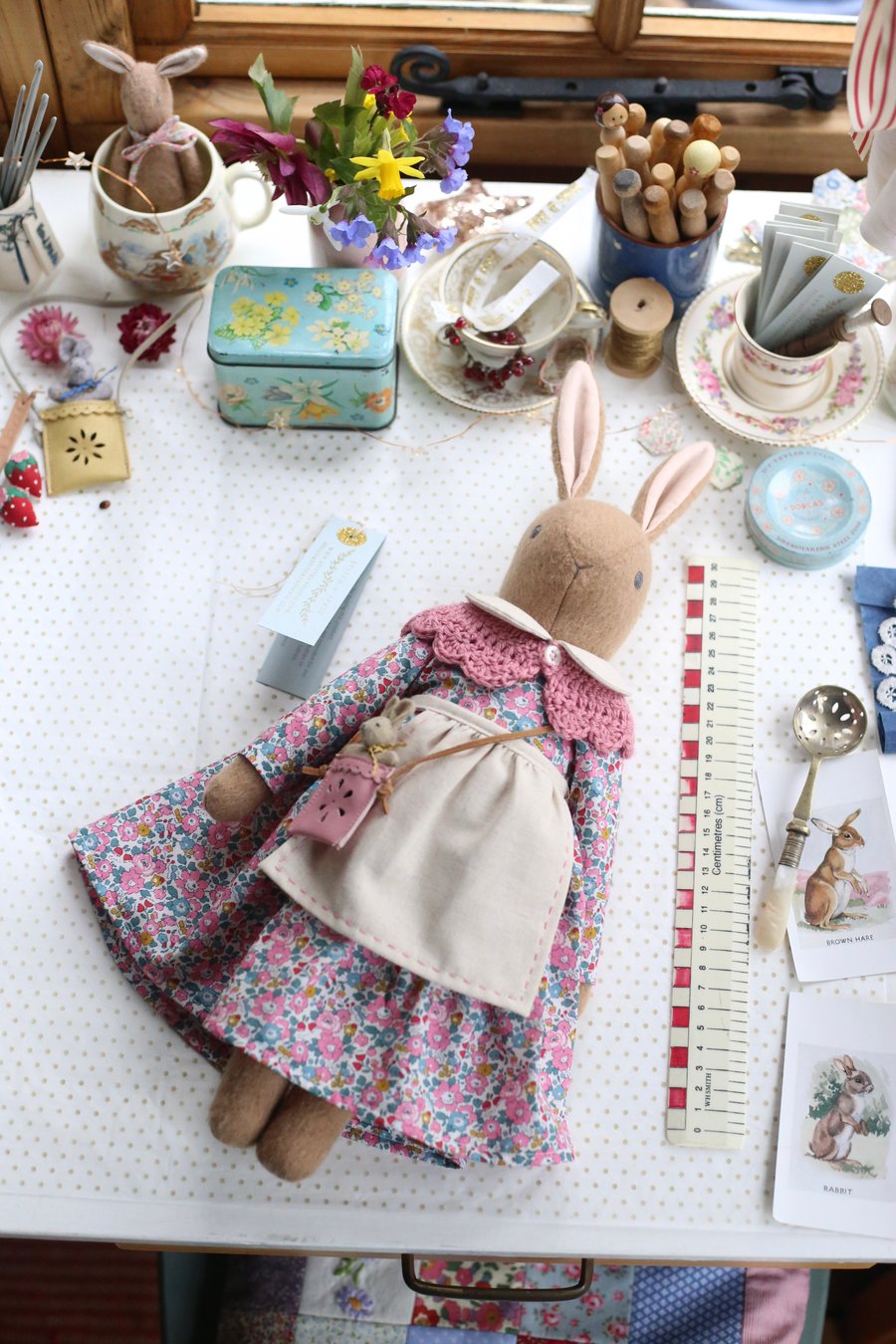 Heirloom Bunny - Large size Liberty Betsy Ann Dark Pink
