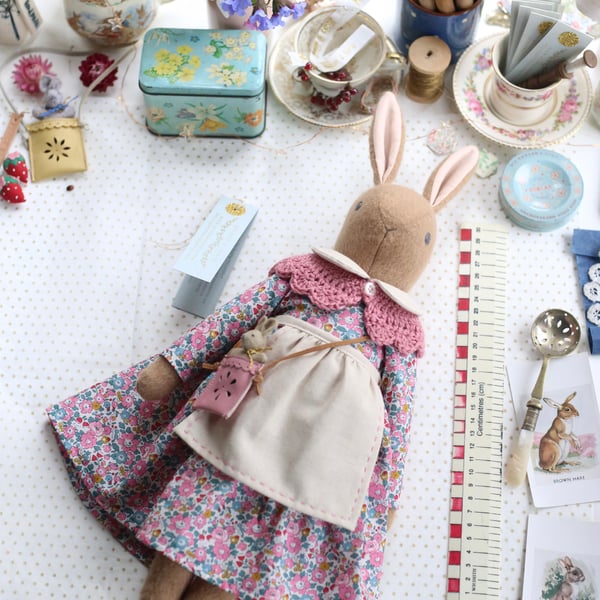 Heirloom Bunny - Large size Liberty Betsy Ann Dark Pink