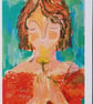 Four blank art cards from original paintings  - Image 5