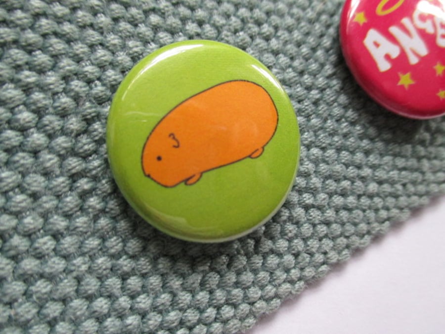 Badge Guinea Pig, cute pet gift, back to school, stocking filler