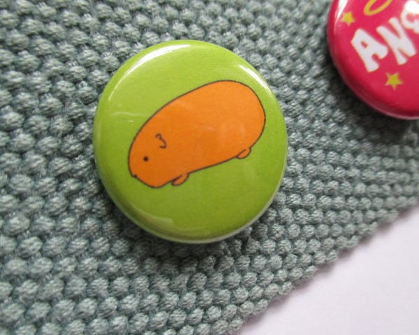 Badge Guinea Pig, cute pet gift, back to school, stocking filler