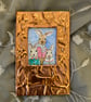 Framed Art - Little Bunnies Family Portrait - Handmade frame and watercolour - Image 1