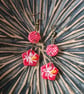 Tropical hibiscus dangle earrings 