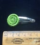 Dorset Button Hair Clips, Pair, Bright Green - Image 2