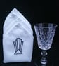  Napkins Art Deco Embroidered Design - Image 1