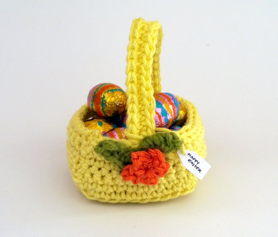 Mini Easter Basket Yellow