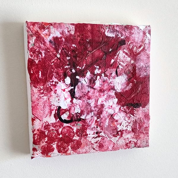 Crimson Pulse 4 - Original Textured Acrylic Abstract Painting