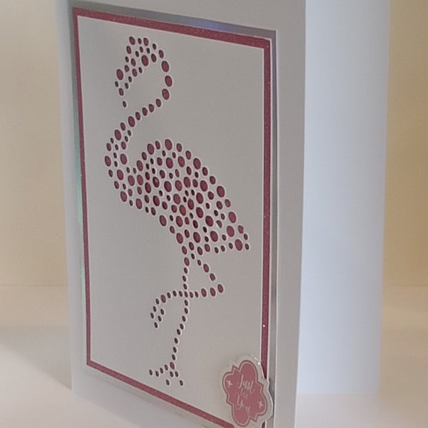 Handmade card, Flamingo Just For You 