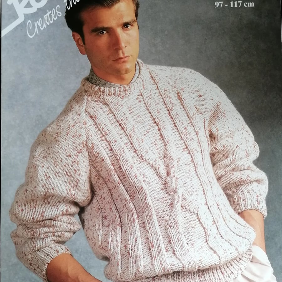 new mens chunky knitting pattern Robin 14099