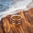 Trio Silver And Copper Spinner Ring