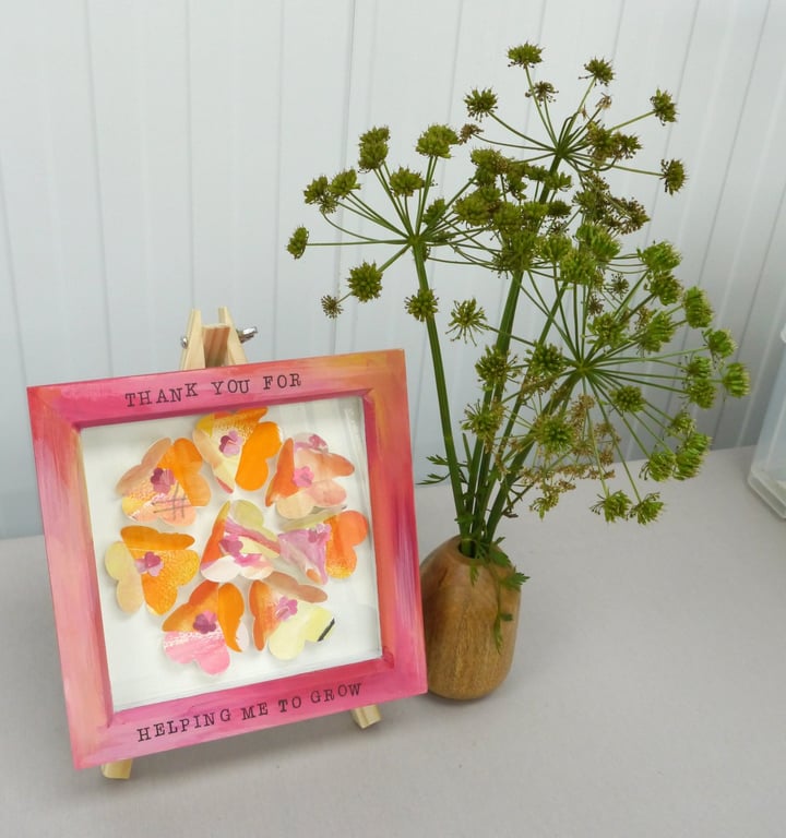 Teacher Frame, Thank You Frame, Framed Flowers, Thank You Gift
