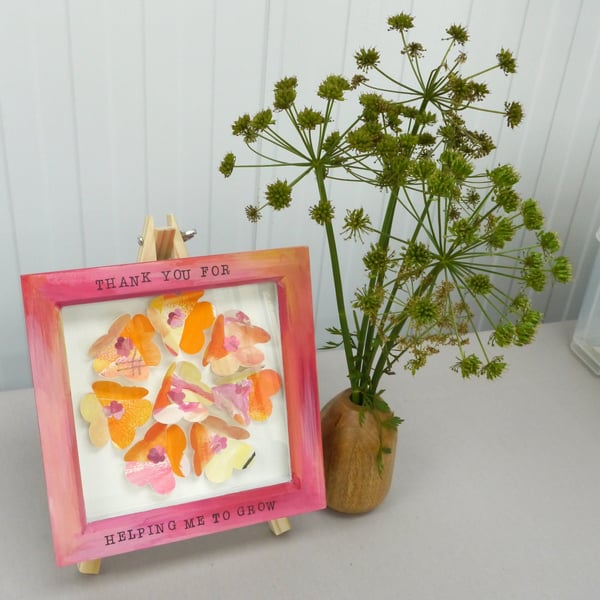 Teacher Frame, Thank You Frame, Framed Flowers, Thank You Gift