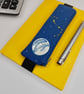 Elasticated pencil case for cover of book diary journal space stars theme
