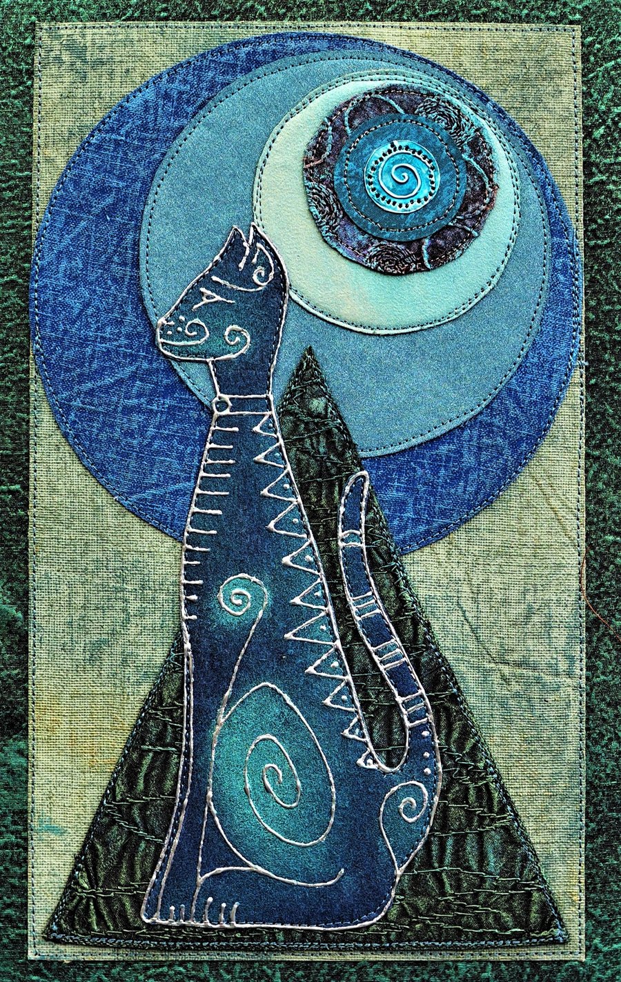 CPH130 - Bast Cat Wall Hanging - 19cm x 29.5cm (7.5" x 11.5")