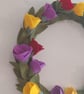 Felt Tulip Wreath: Handmade Spring Home Decor - Image 3