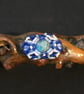 Bristol Blue Glass Adjustable Statement Ring