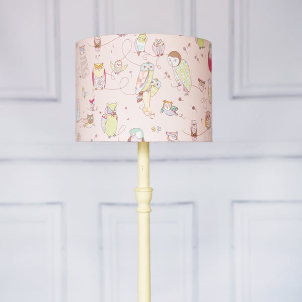 20 cm Pink owl lamp shade, lampshade, lamp shade, owl lampshade, owl lamp