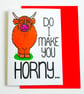 Do I Make You Horny Funny Anniversary Card Bull Theme Love Card Valentines Card - Image 6