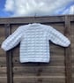 Baby cardigan white 6-9 months  - Image 2