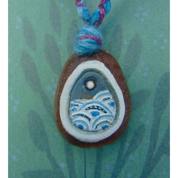 Avocado pip necklace