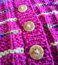 Designer Hand Knitted Baby Girl's Cardigan  9-18 months size - Image 7