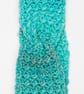  Headband Earwarmer handmade textured with front twist crocheted turquoise - Image 4