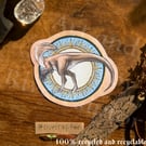 MEDIEVAL DINOSAUR STICKER - Deinonychus - Illuminated manuscript