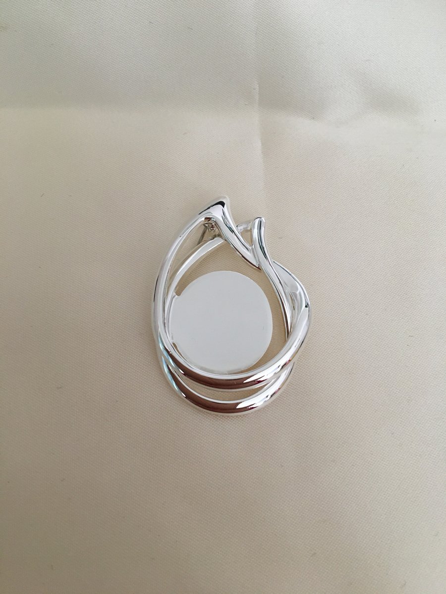 Double Heart Flat Pad Pendant Setting  -  S31