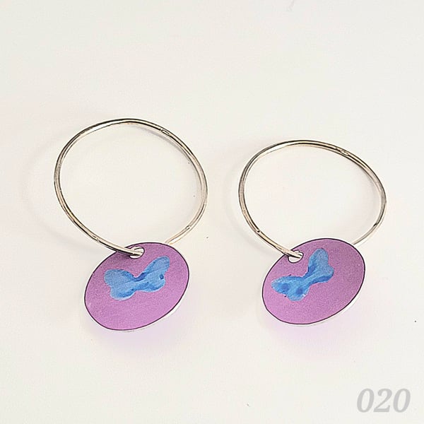 020 - Handmade Aluminium and Silver Reversible Earrings