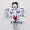 Linen Valentine Fairy
