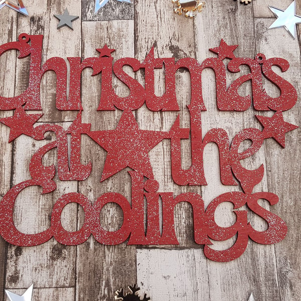 Christmas at the name signs wall hangings craft blank or painted
